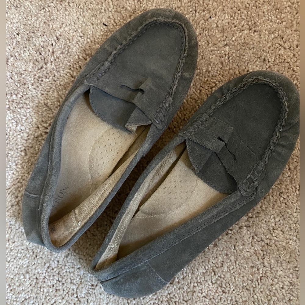 Gray Merona moccasins